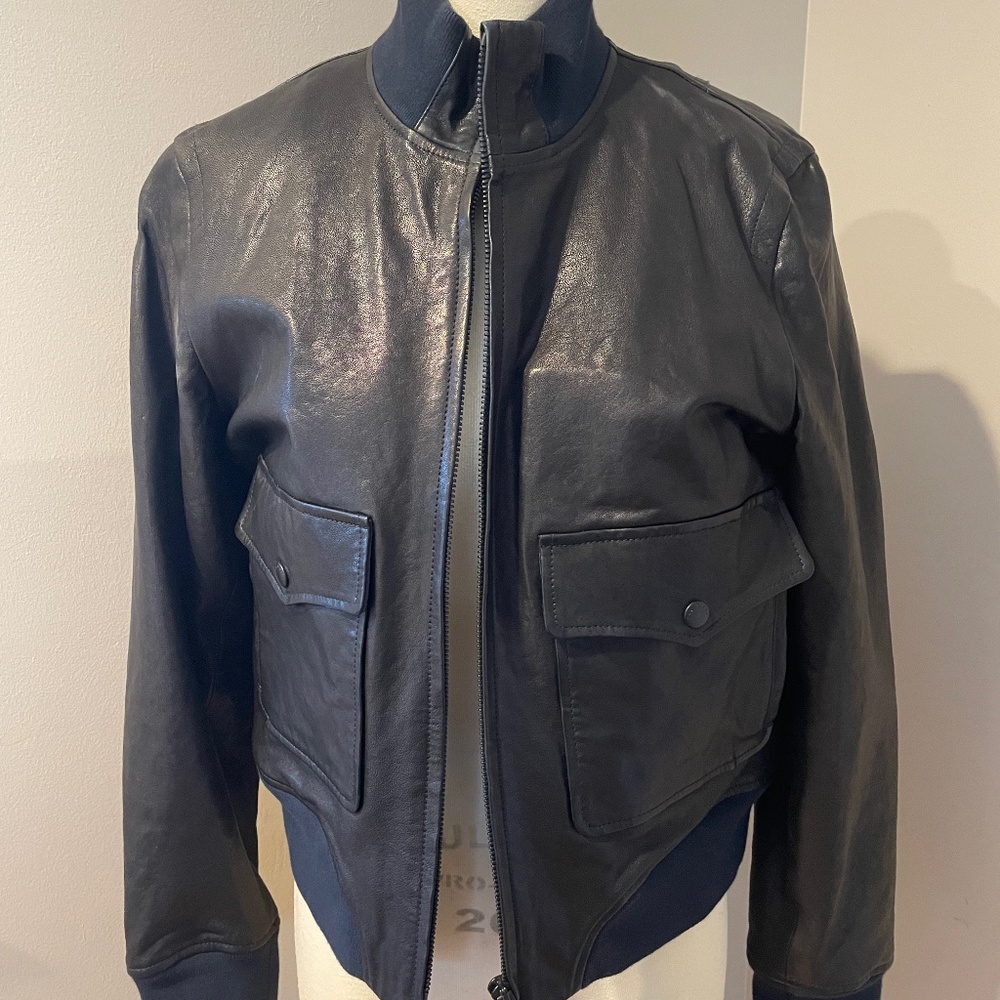 rag & bone leather bomber